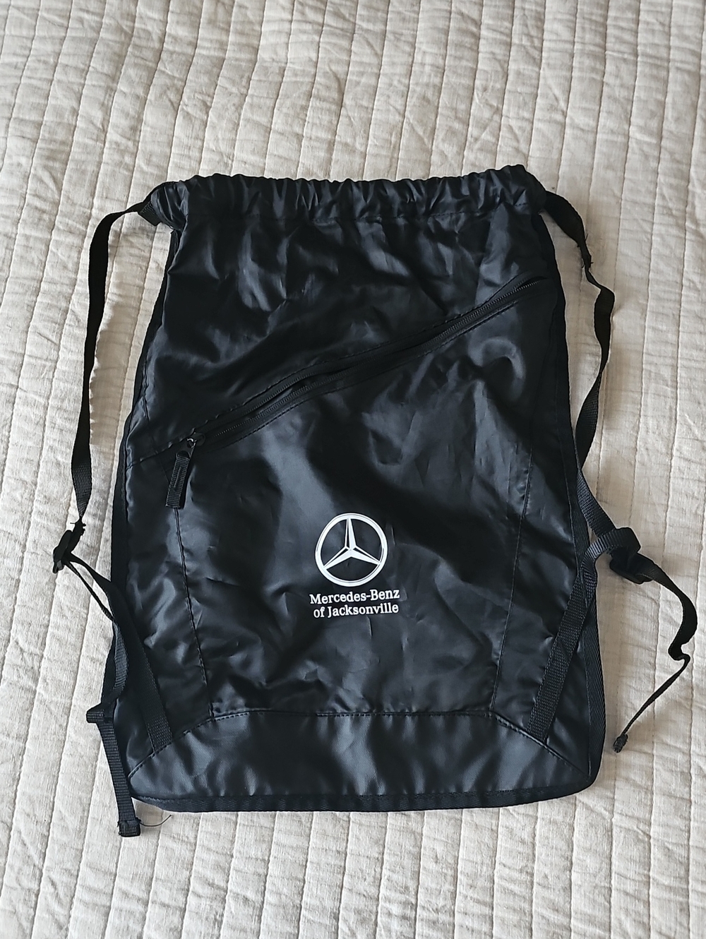 Black Mercedes Drawstring Gym Bag